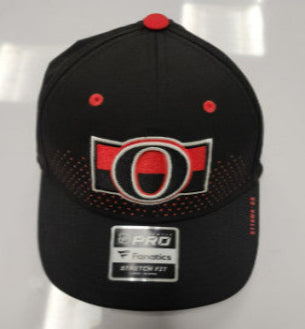 A black Senator's hockey team cap with the logo on the front.